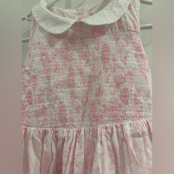 Sold Out JANIE and JACK girls The Charlotte Bunny Toile Smocked Sundress Size:4 - Picture 7 of 14